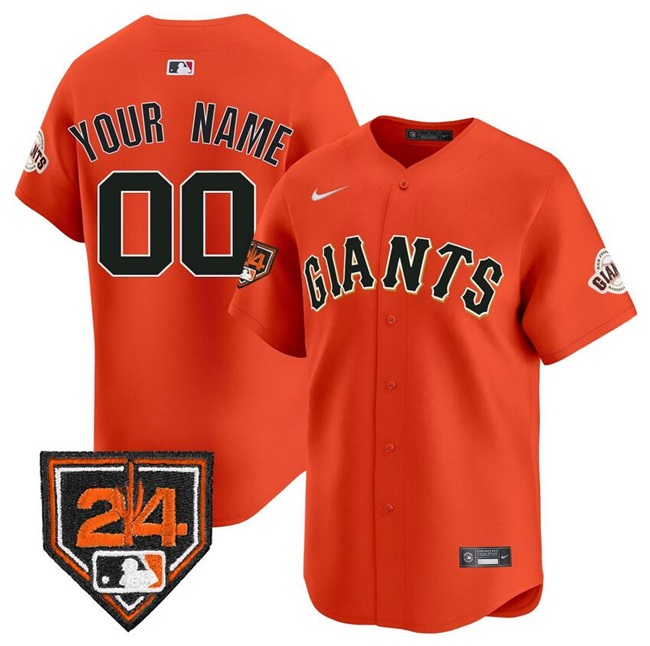Men's San Francisco Giants ACTIVE PLAYER Custom Orange 2024 Spring Training Vapor Premier Limited Stitched Jersey Men's San Francisco Giants ACTIVE PLAYER Custom Orange 2024 Spring Training Vapor Premier Limited Stitched Jersey